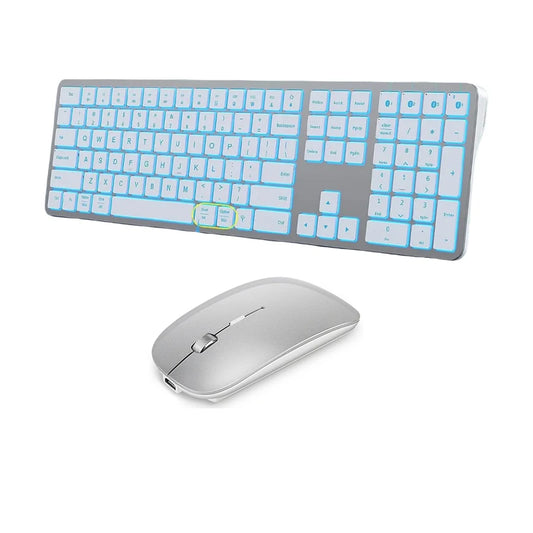 Ensemble clavier et souris sans fil rechargeables JOMAA ultra-fins pour ordinateur portable thin Keyboard Mouse Set  for Laptop Computer