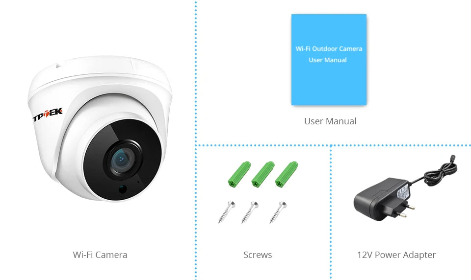 Caméra Wi-Fi 360° – Sécurité Intérieure & Extérieure