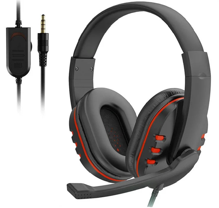 Casque de jeu filaire 3,5 mm, écouteurs de musique pour PS4, Play Station 4, PC, chat, ordinateur avec microphone Music For PS4 Play Station 4 Game PC Chat computer With Microphone