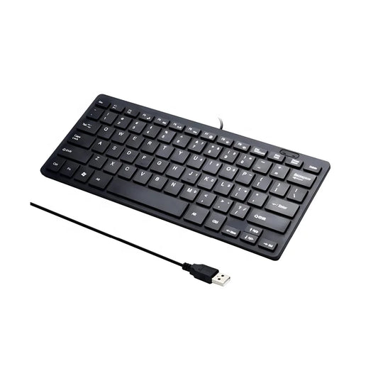 Nouveau mini clavier filaire QWERTY 78 touches, multifonctionnel et compatible, élégant, fin et portable, pour ordinateur portable et tablette Multifunctional and Compatible Stylish Slim Portable for Laptop and Tablet Use