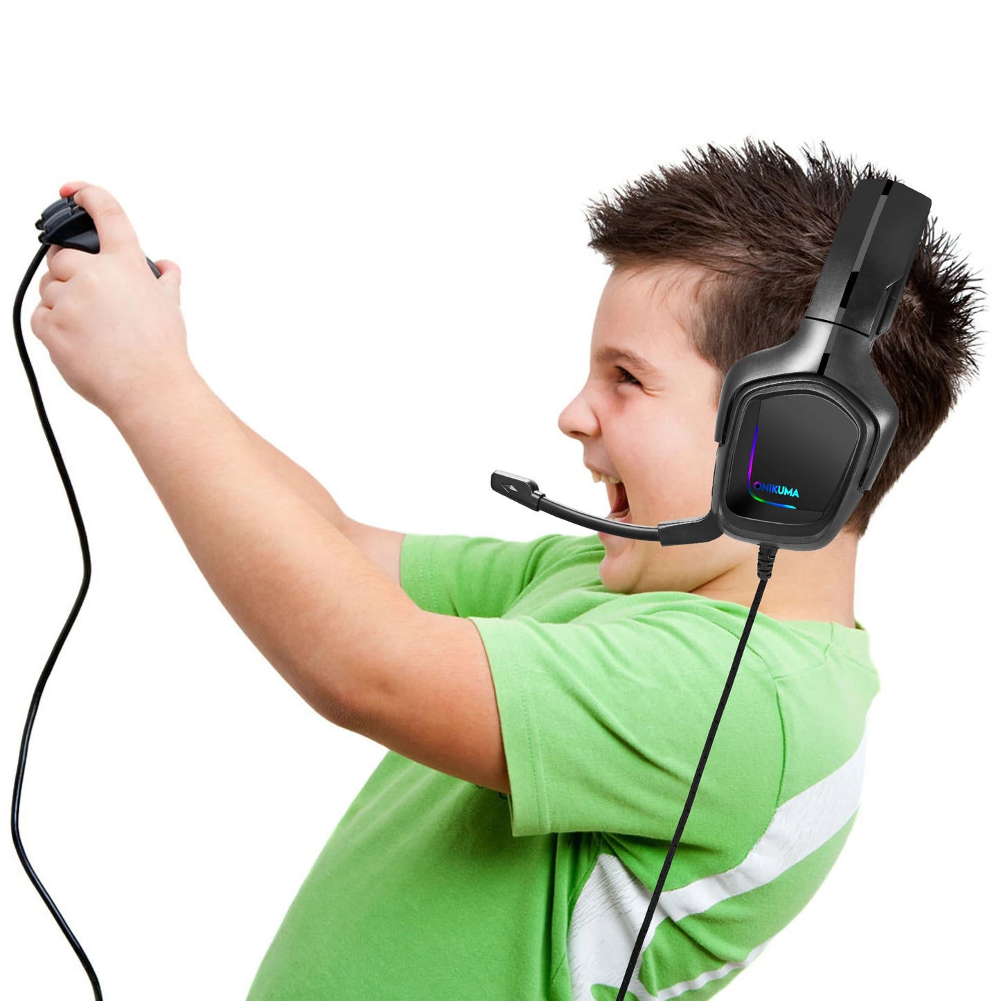 Casque Gamer Filaire K20 – Micro, Éclairage RVB et Anti-Bruit pour Xbox One & PS4