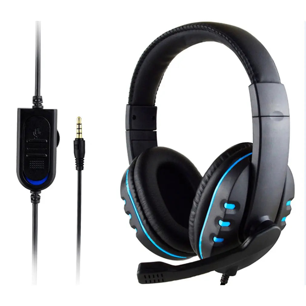 Casque de jeu filaire 3,5 mm, écouteurs de musique pour PS4, Play Station 4, PC, chat, ordinateur avec microphone Music For PS4 Play Station 4 Game PC Chat computer With Microphone