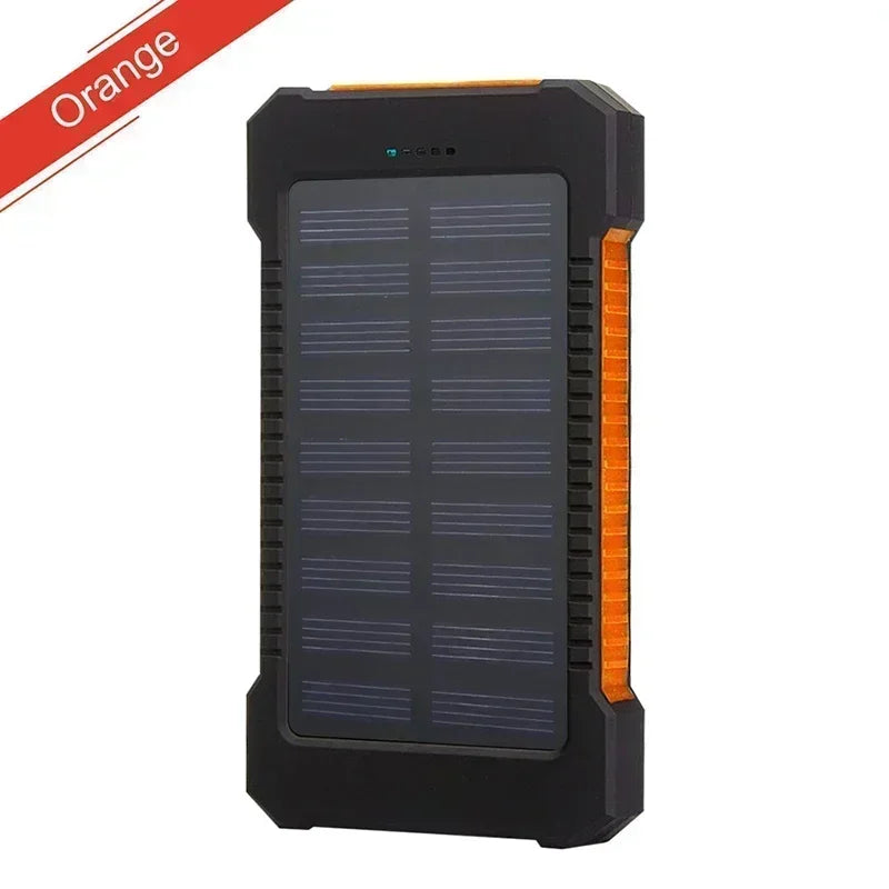200000mAh Solar Power Bank External Battery Portable Charger Waterproof Powerbank W/ SOS Flashlight for IPhone Xiaomi Huawei