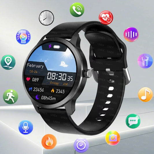 2025 New Business Smartwatch Men 1.3 HD 360*360 AMOLED Health Tracker Custom Photo Offers Today Gift Voice Assistant Watch Male