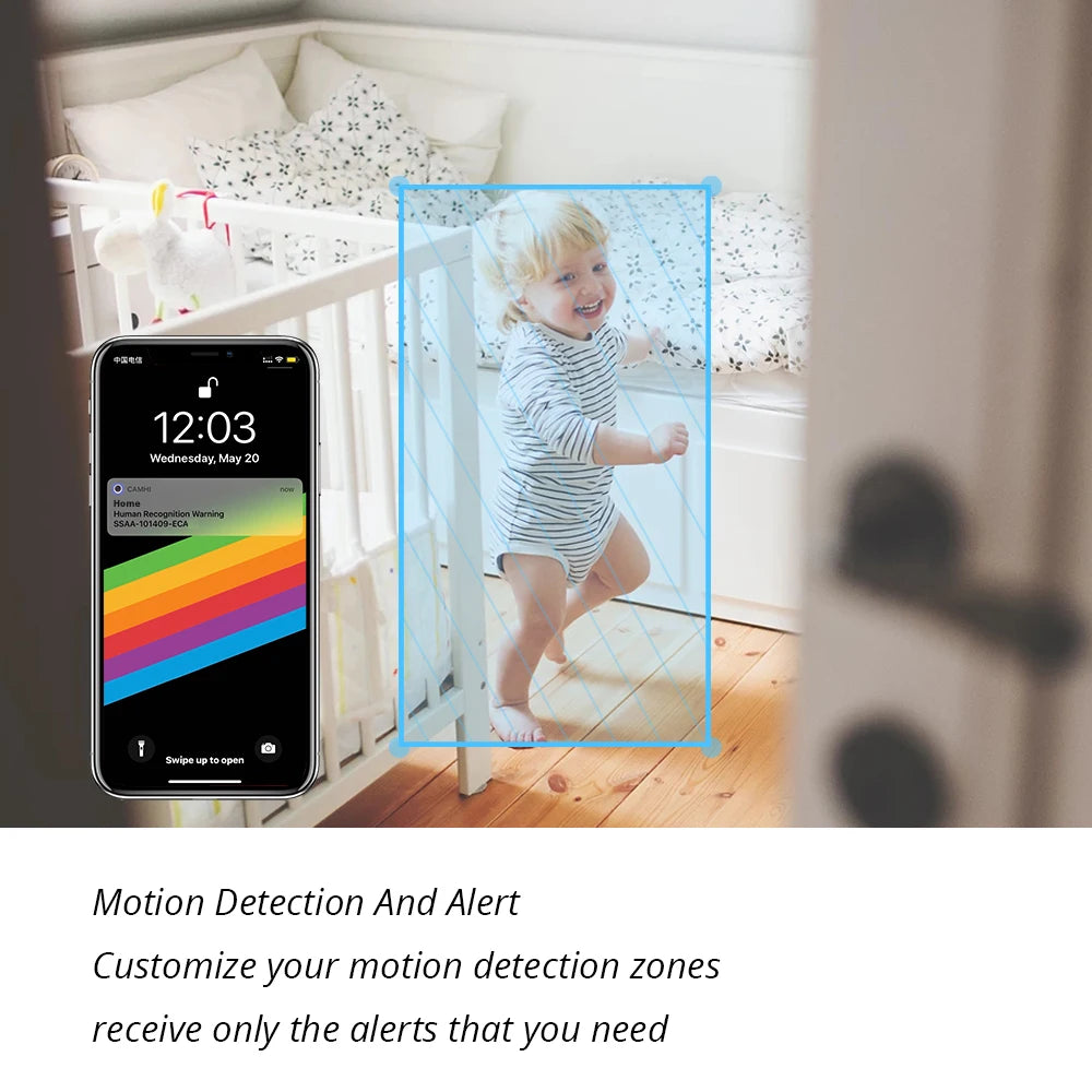 Caméra Wi-Fi 360° – Sécurité Intérieure & Extérieure