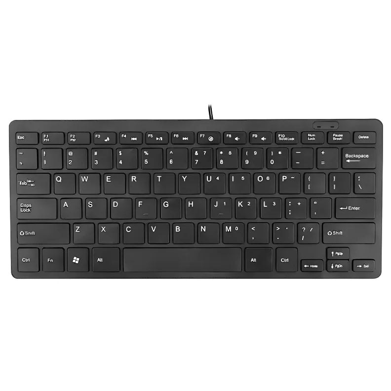 Nouveau mini clavier filaire QWERTY 78 touches, multifonctionnel et compatible, élégant, fin et portable, pour ordinateur portable et tablette Multifunctional and Compatible Stylish Slim Portable for Laptop and Tablet Use