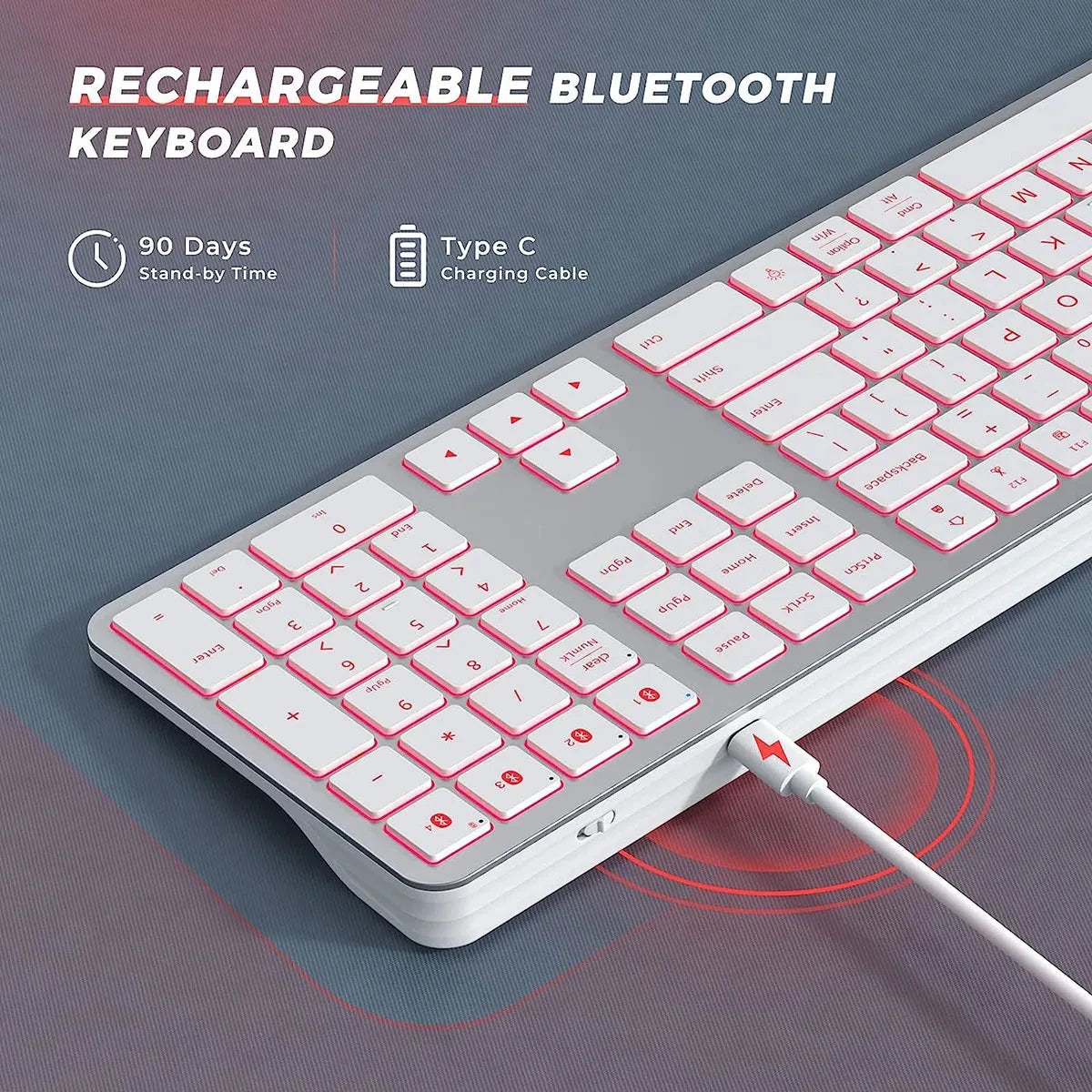 Ensemble Clavier et Souris Sans Fil Rechargeables JOMAA – Ultra-Fins pour Laptop