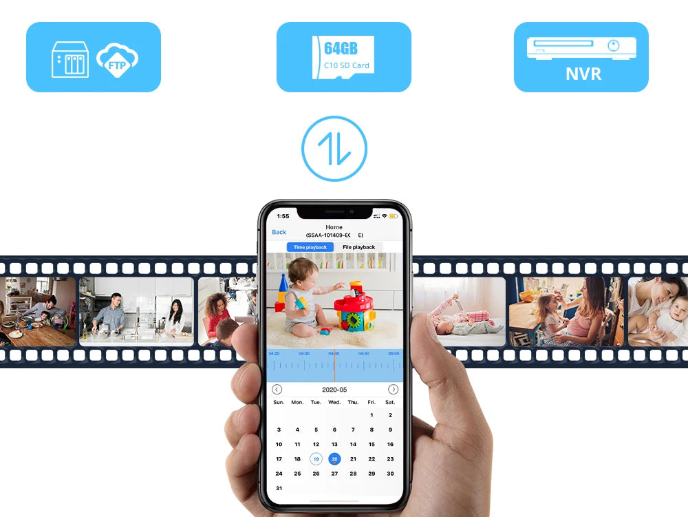 Caméra Wi-Fi 360° – Sécurité Intérieure & Extérieure