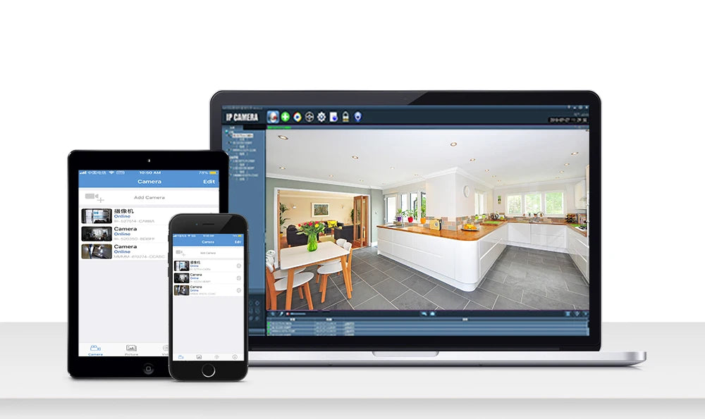 Caméra Wi-Fi 360° – Sécurité Intérieure & Extérieure