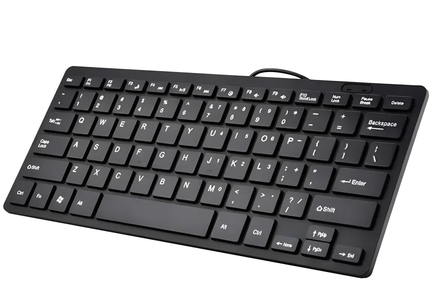 Nouveau mini clavier filaire QWERTY 78 touches, multifonctionnel et compatible, élégant, fin et portable, pour ordinateur portable et tablette Multifunctional and Compatible Stylish Slim Portable for Laptop and Tablet Use