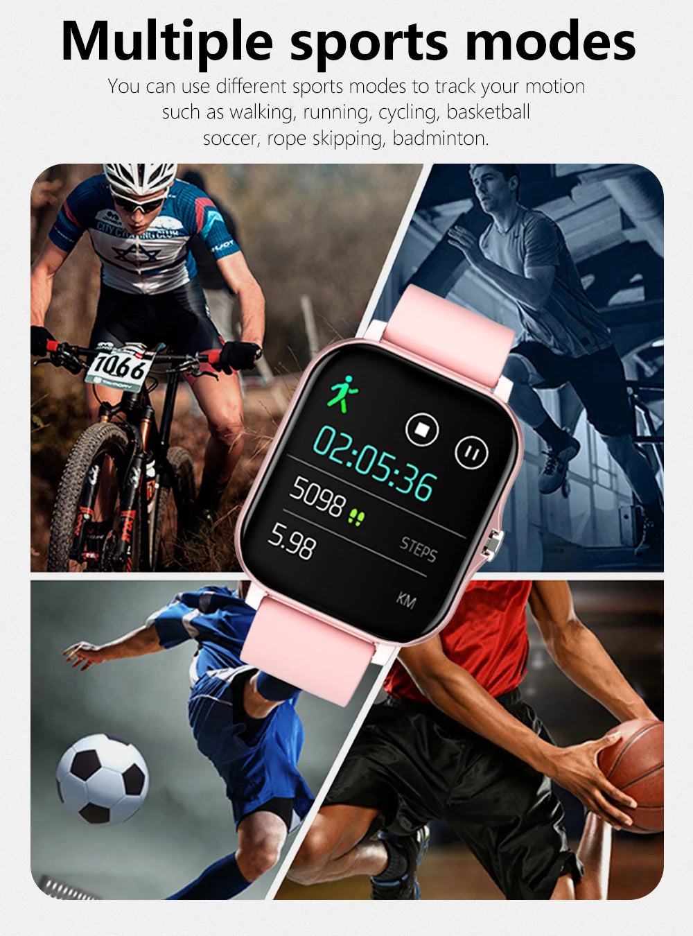 Montre Connectée Sport 1.83” – Fitness Tracker, Appels Bluetooth, Suivi Santé, Étanche – Smartwatch 2025 pour Hommes & Femmes, Compatible iOS & Xiaomi