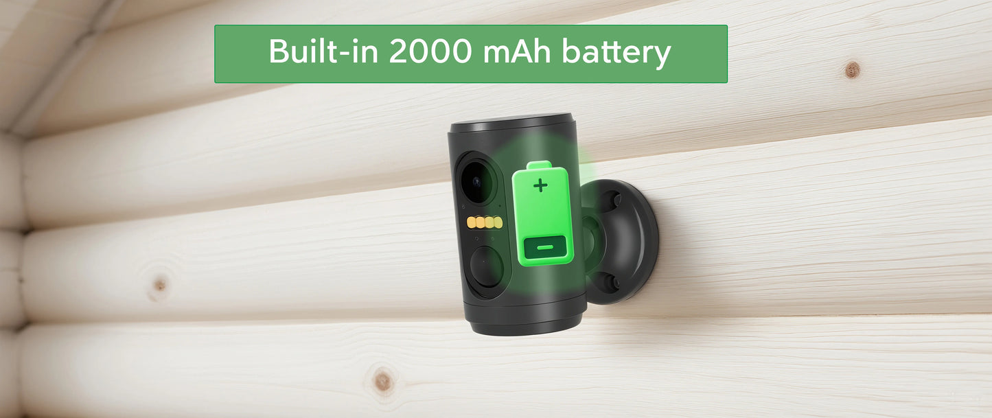 Caméra WiFi Mini 2024 – Vision Couleur Nuit, Détection PIR, Batterie Intégrée & Panneau Solaire – Sécurité HD