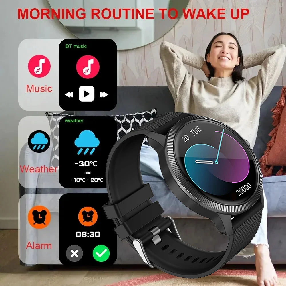 2025 New Business Smartwatch Men 1.3 HD 360*360 AMOLED Health Tracker Custom Photo Offers Today Gift Voice Assistant Watch Male