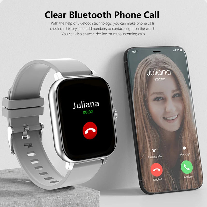 Montre Connectée Sport 1.83” – Fitness Tracker, Appels Bluetooth, Suivi Santé, Étanche – Smartwatch 2025 pour Hommes & Femmes, Compatible iOS & Xiaomi