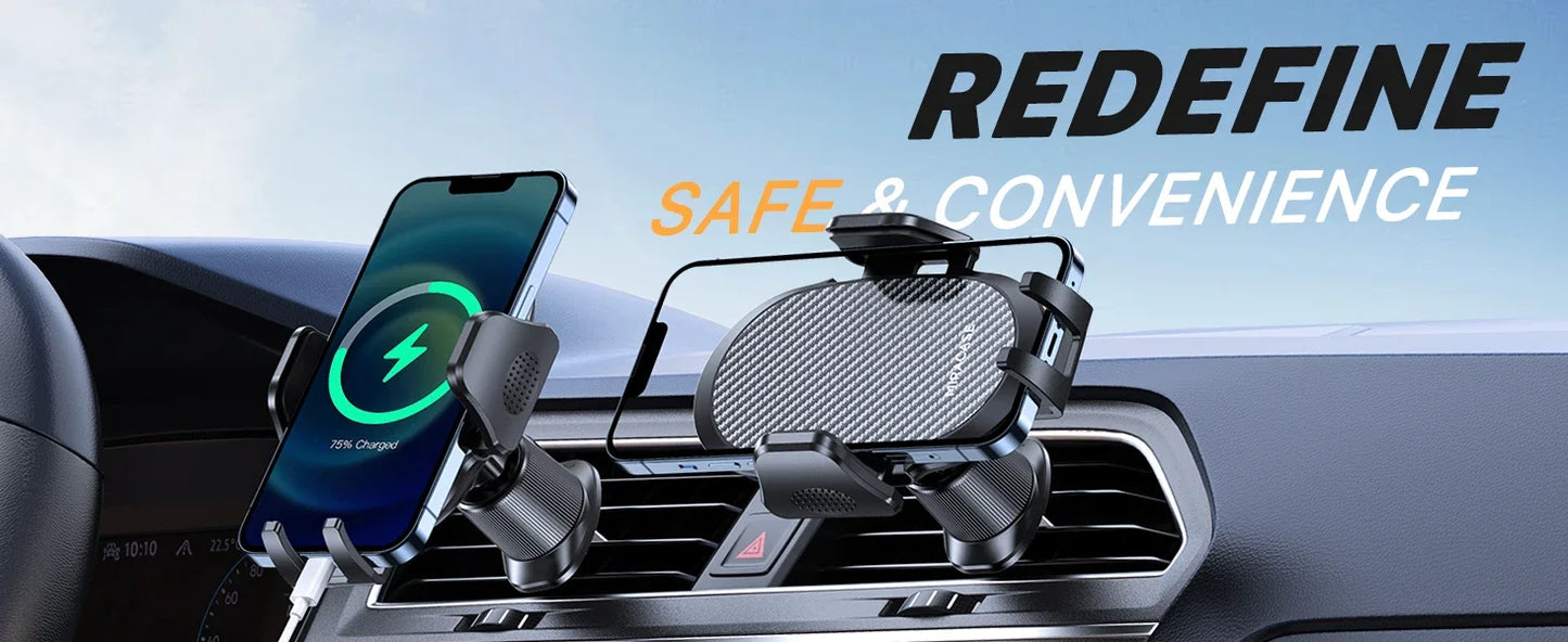 Support de téléphone voiture avec clip métallique – Fixation aération universelle pour iPhone, Samsung, Xiaomi