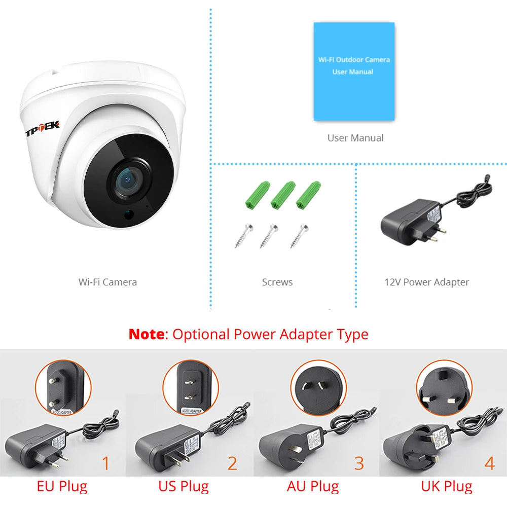 Caméra Wi-Fi 360° – Sécurité Intérieure & Extérieure