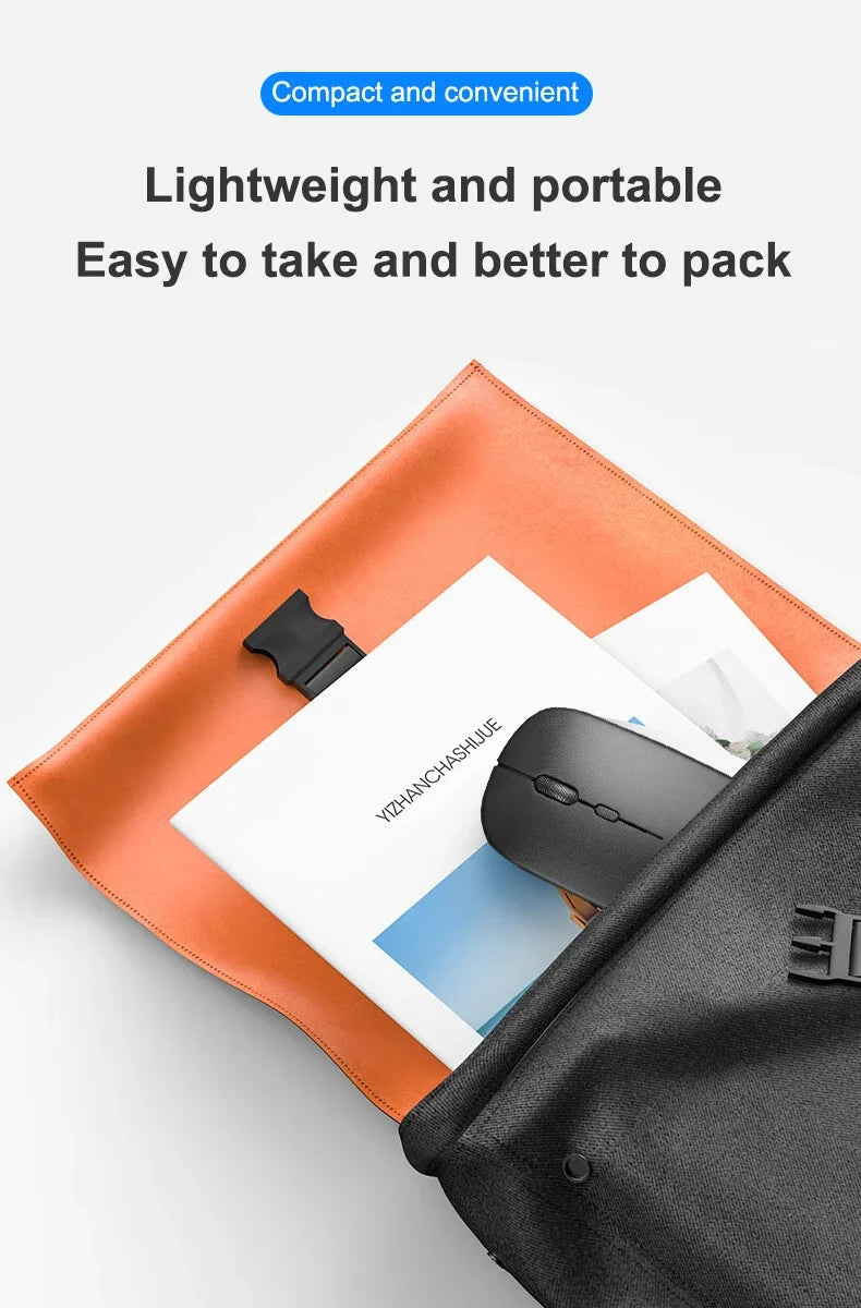 Souris sans fil Slim Bluetooth-compatible 2.4G Souris portable rechargeable/batterie sans fil pour ordinateur portable iPad