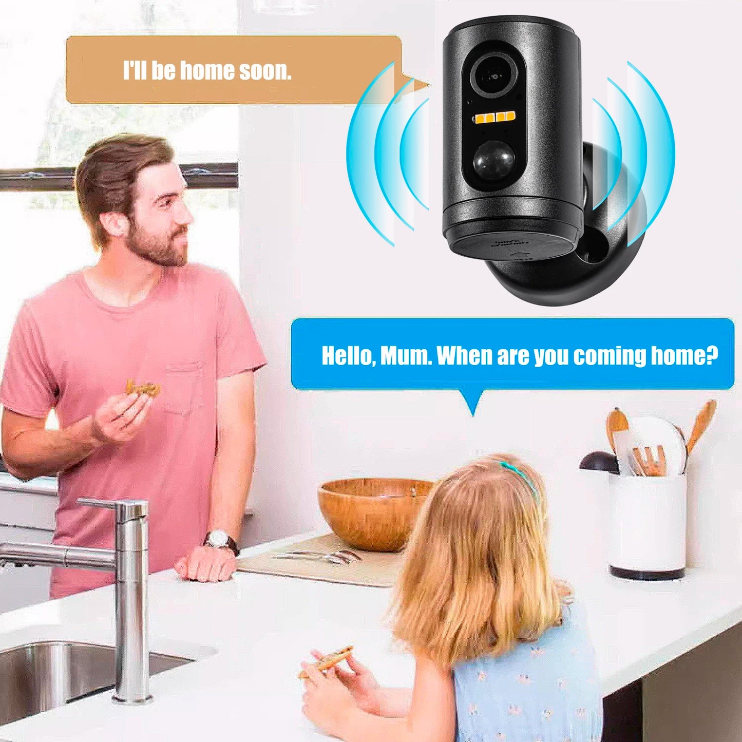 Caméra WiFi Mini 2024 – Vision Couleur Nuit, Détection PIR, Batterie Intégrée & Panneau Solaire – Sécurité HD
