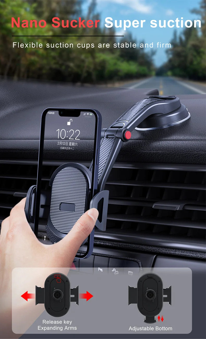 Support de téléphone voiture gravité – Fixation tableau de bord universelle pour iPhone, Samsung, Xiaomi