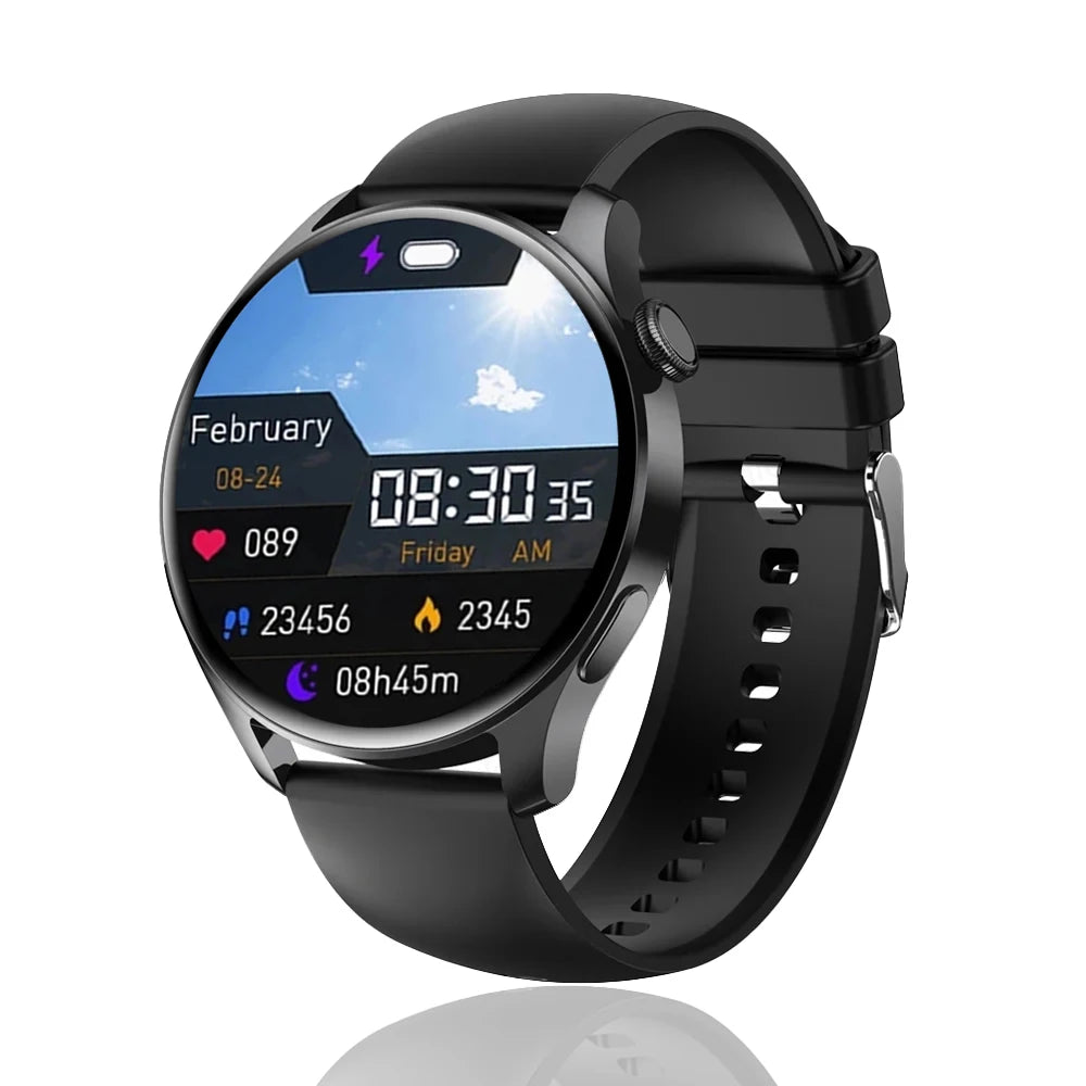2025 New Business Smartwatch Men 1.3 HD 360*360 AMOLED Health Tracker Custom Photo Offers Today Gift Voice Assistant Watch Male