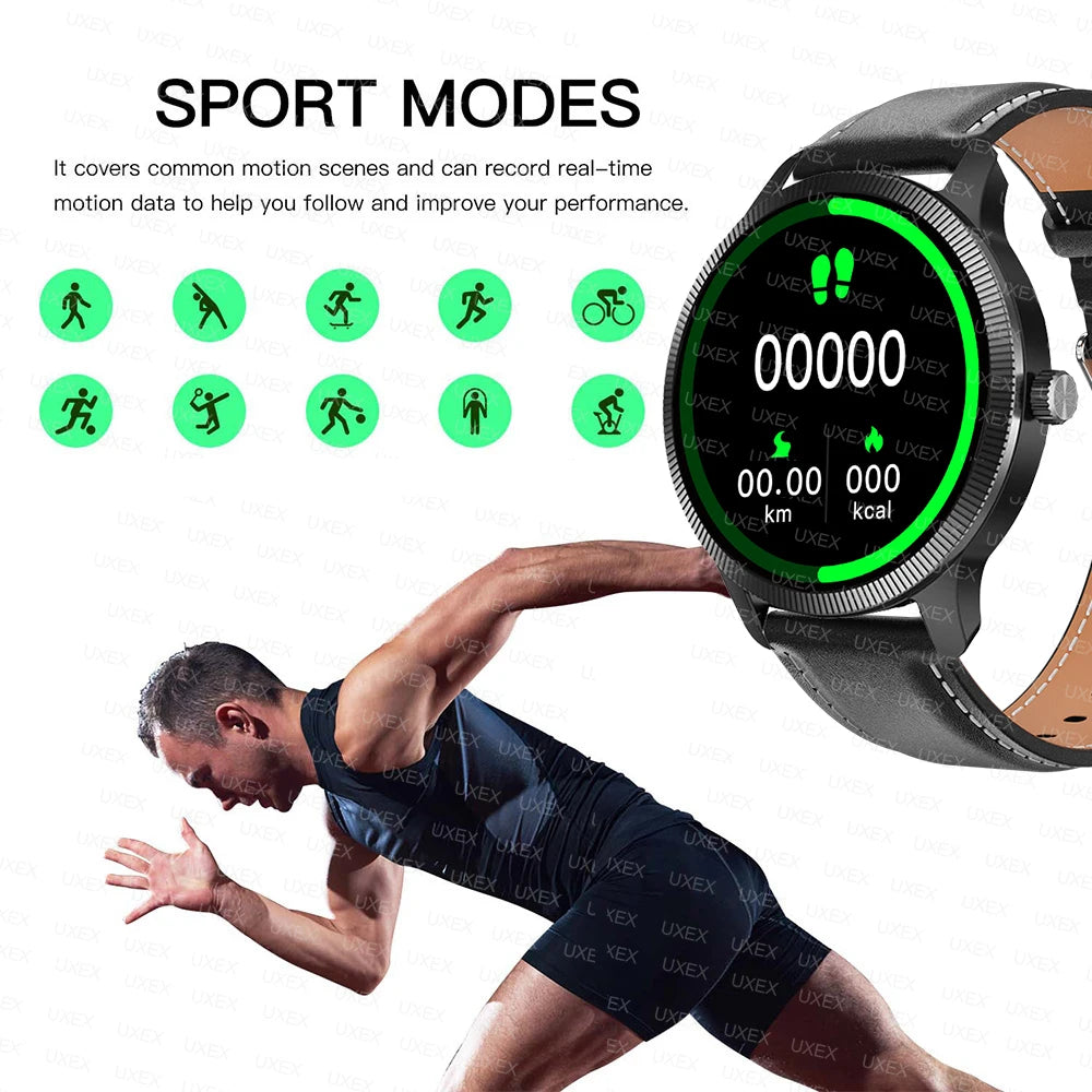 Montre Connectée Business 2025 – Écran AMOLED 1.3” HD 360×360, Assistant Vocal, Tracker Santé, Photo Personnalisée – Idée Cadeau Homme