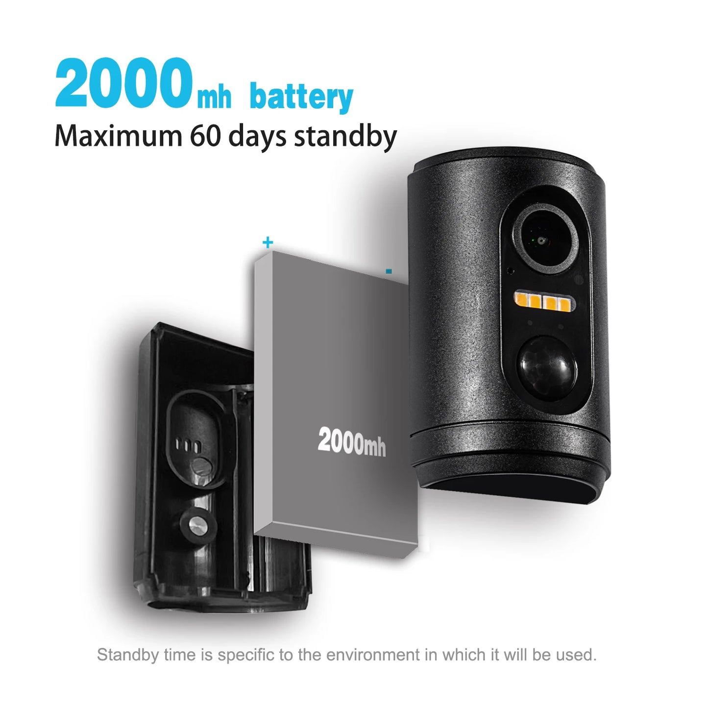 Caméra WiFi Mini 2024 – Vision Couleur Nuit, Détection PIR, Batterie Intégrée & Panneau Solaire – Sécurité HD