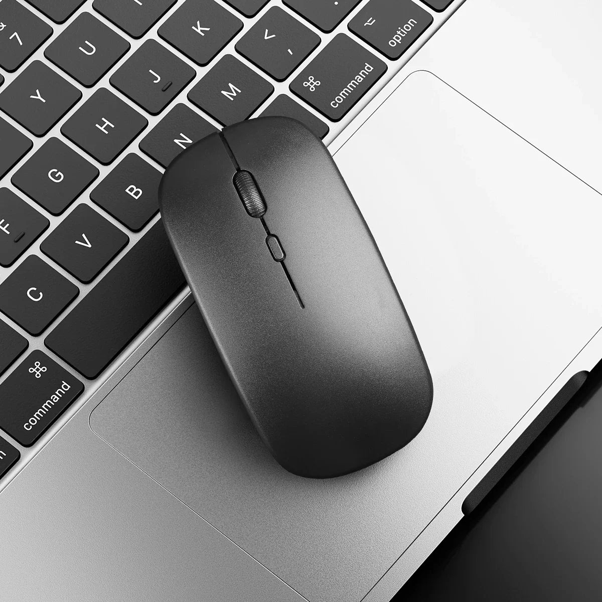 Souris sans fil Slim Bluetooth-compatible 2.4G Souris portable rechargeable/batterie sans fil pour ordinateur portable iPad