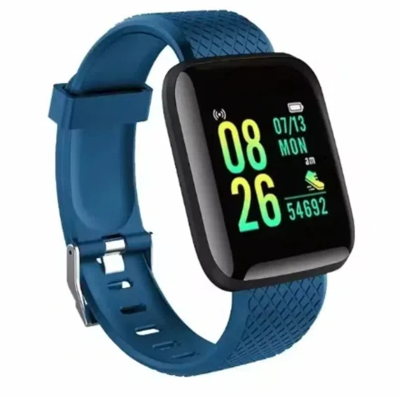 Montre Connectée Multifonction D13 / 116Plus – Smartwatch Sport avec Podomètre, Calories, Contrôle Musique, Notifications & Réveil – Pour Hommes, Femmes & Enfants