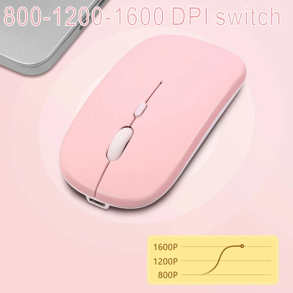 Souris Bluetooth Rechargeable 5.2 – Sans Fil Double Mode 2.4GHz & Bluetooth, Silencieuse, Ergonomique, Gaming & Bureau pour PC & Laptops