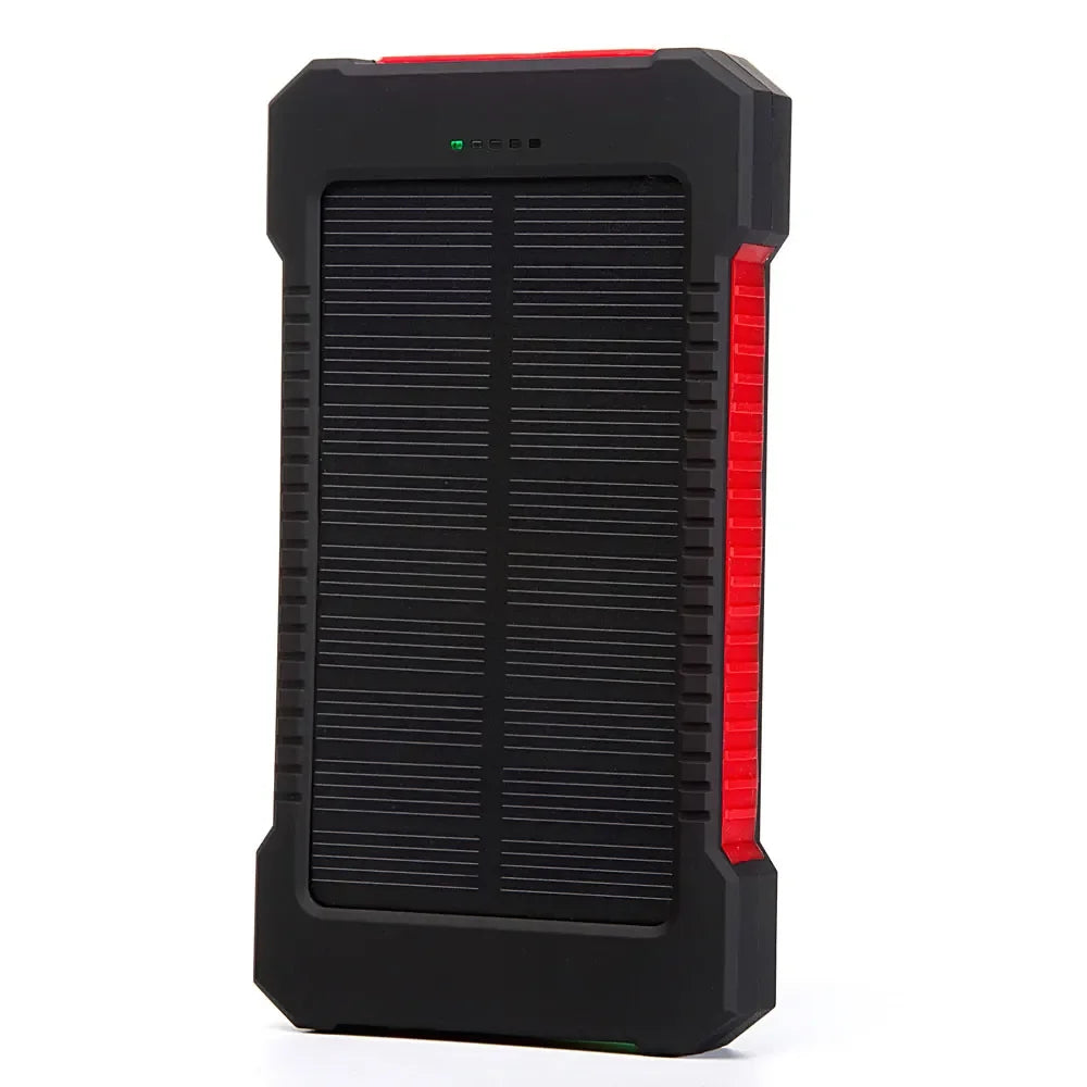 Powerbank Solaire 20000mAh, chargeur rapide avec lampe torche SOS, pour smartphone et Tablettes