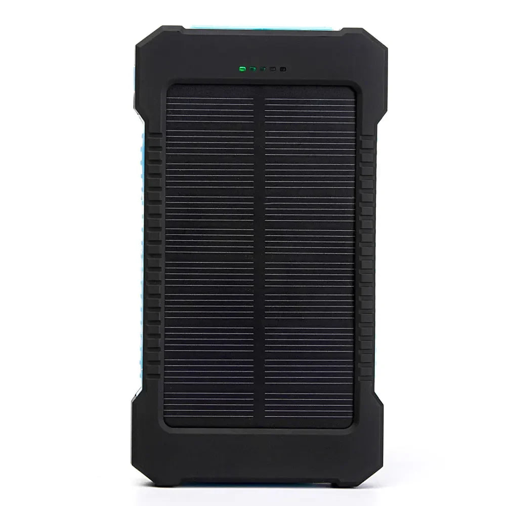 Powerbank Solaire 20000mAh, chargeur rapide avec lampe torche SOS, pour smartphone et Tablettes