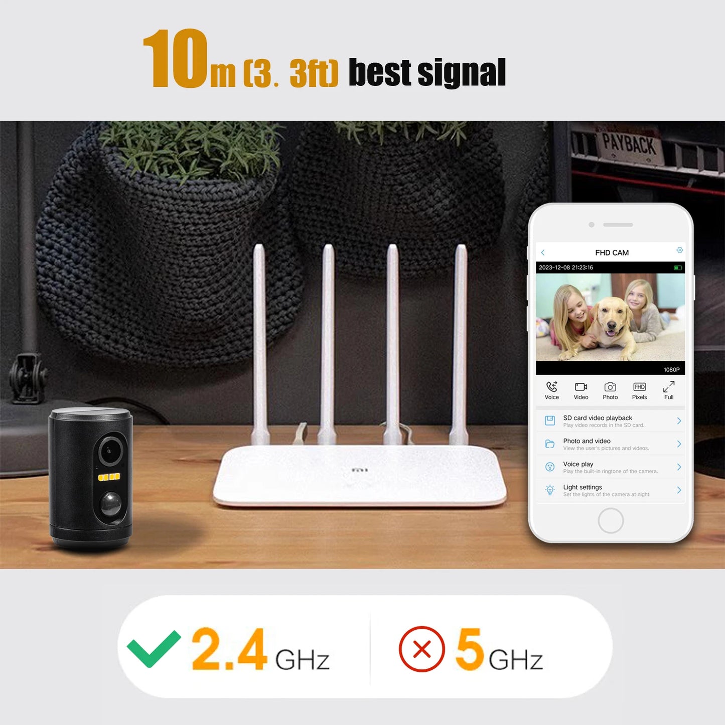 Caméra WiFi Mini 2024 – Vision Couleur Nuit, Détection PIR, Batterie Intégrée & Panneau Solaire – Sécurité HD