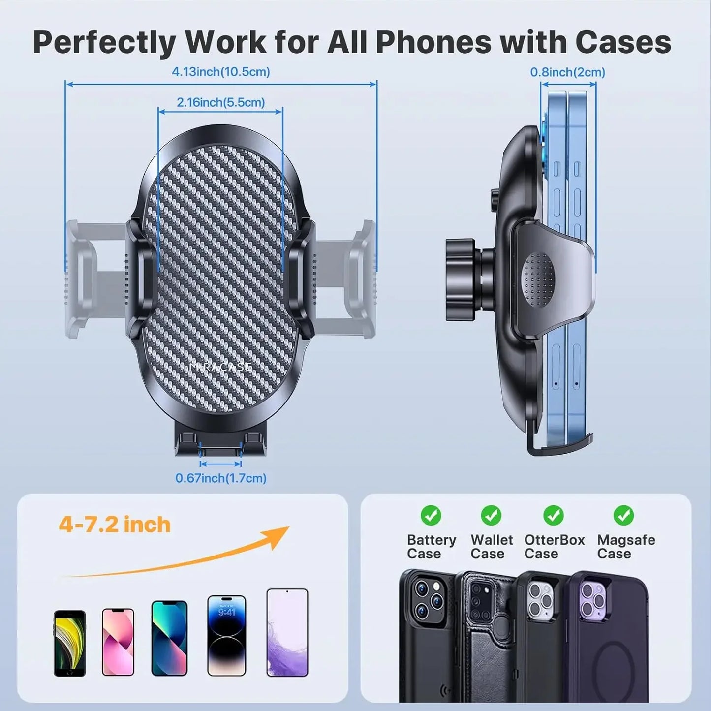 Support de téléphone voiture avec clip métallique – Fixation aération universelle pour iPhone, Samsung, Xiaomi
