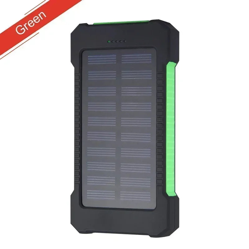 200000mAh Solar Power Bank External Battery Portable Charger Waterproof Powerbank W/ SOS Flashlight for IPhone Xiaomi Huawei