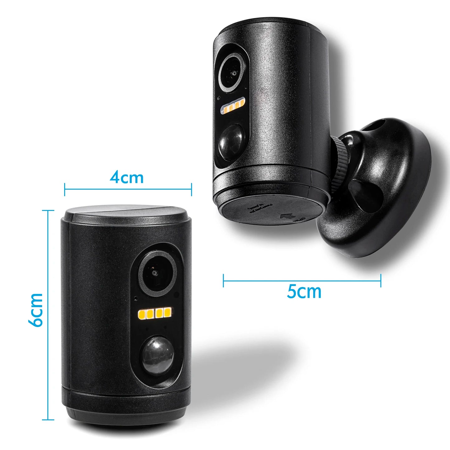 Caméra WiFi Mini 2024 – Vision Couleur Nuit, Détection PIR, Batterie Intégrée & Panneau Solaire – Sécurité HD