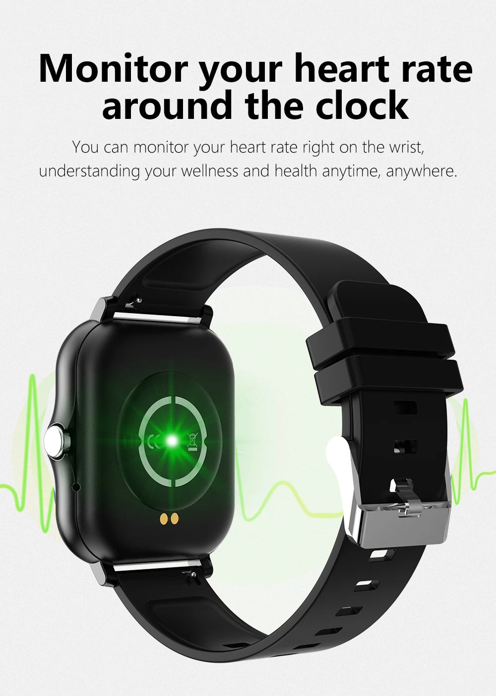Montre Connectée Multifonction D13 / 116Plus – Smartwatch Sport avec Podomètre, Calories, Contrôle Musique, Notifications & Réveil – Pour Hommes, Femmes & Enfants
