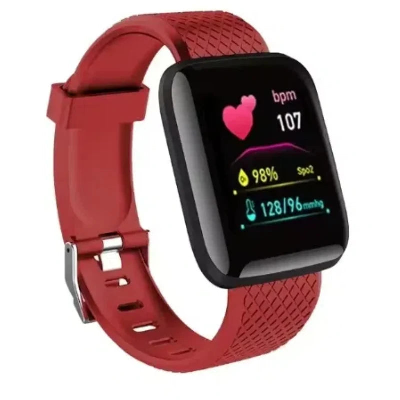 Montre Connectée Multifonction D13 / 116Plus – Smartwatch Sport avec Podomètre, Calories, Contrôle Musique, Notifications & Réveil – Pour Hommes, Femmes & Enfants