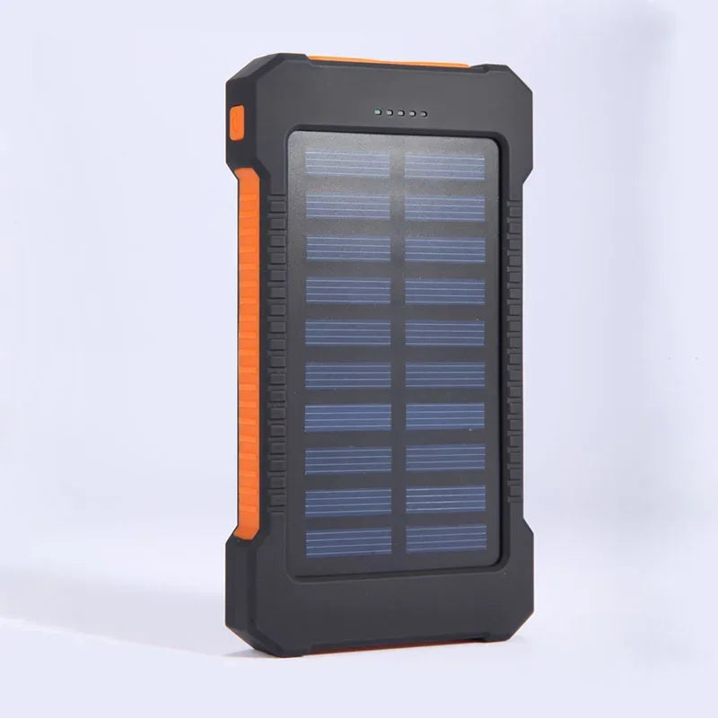 Powerbank Solaire 20000mAh, chargeur rapide avec lampe torche SOS, pour smartphone et Tablettes