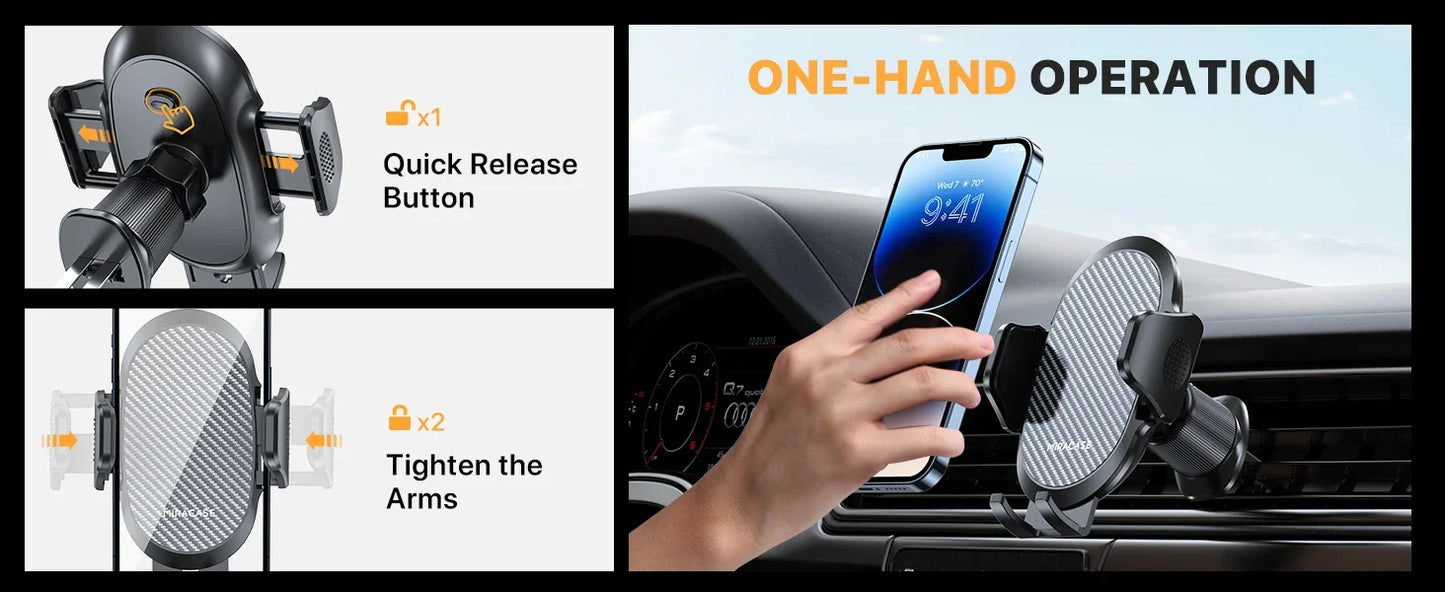 Support de téléphone voiture avec clip métallique – Fixation aération universelle pour iPhone, Samsung, Xiaomi