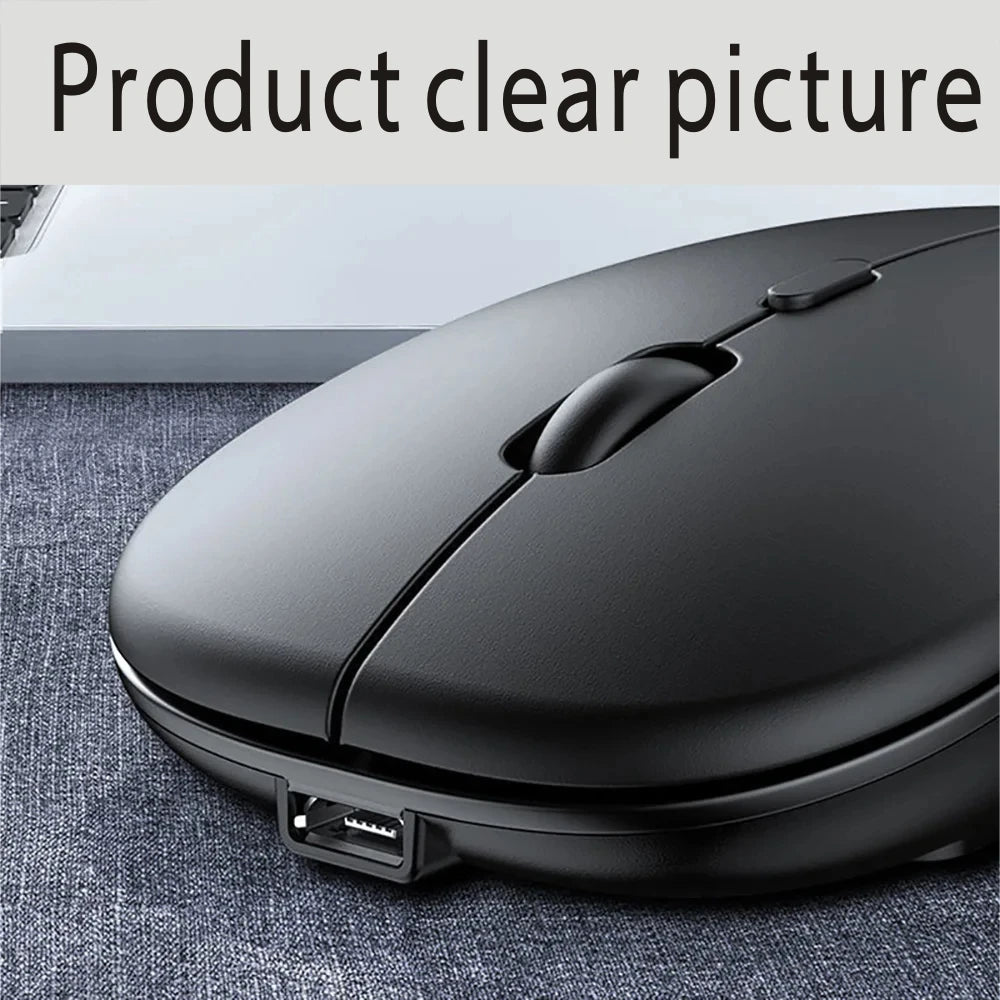 Souris Bluetooth Rechargeable 5.2 – Sans Fil Double Mode 2.4GHz & Bluetooth, Silencieuse, Ergonomique, Gaming & Bureau pour PC & Laptops