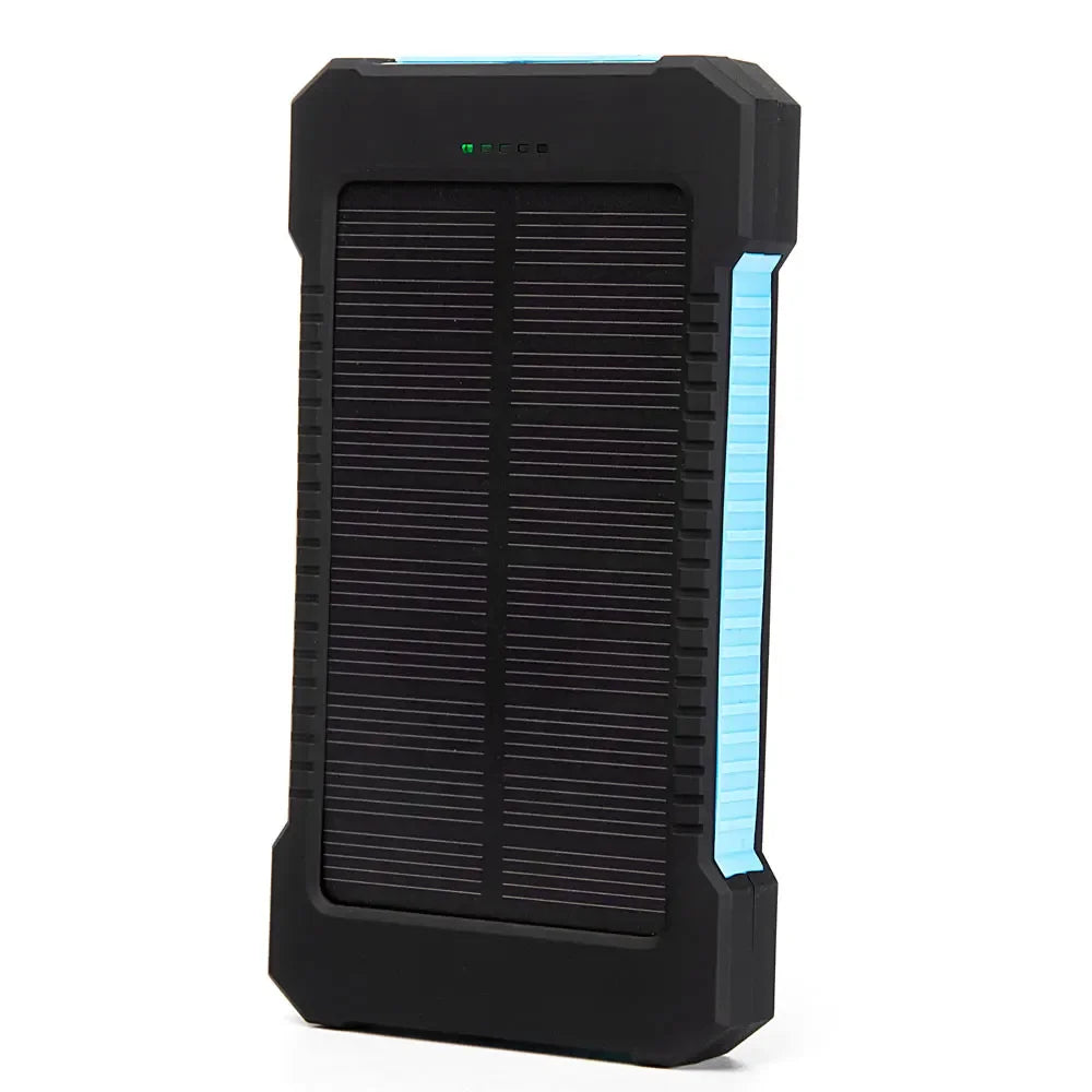 Powerbank Solaire 20000mAh, chargeur rapide avec lampe torche SOS, pour smartphone et Tablettes