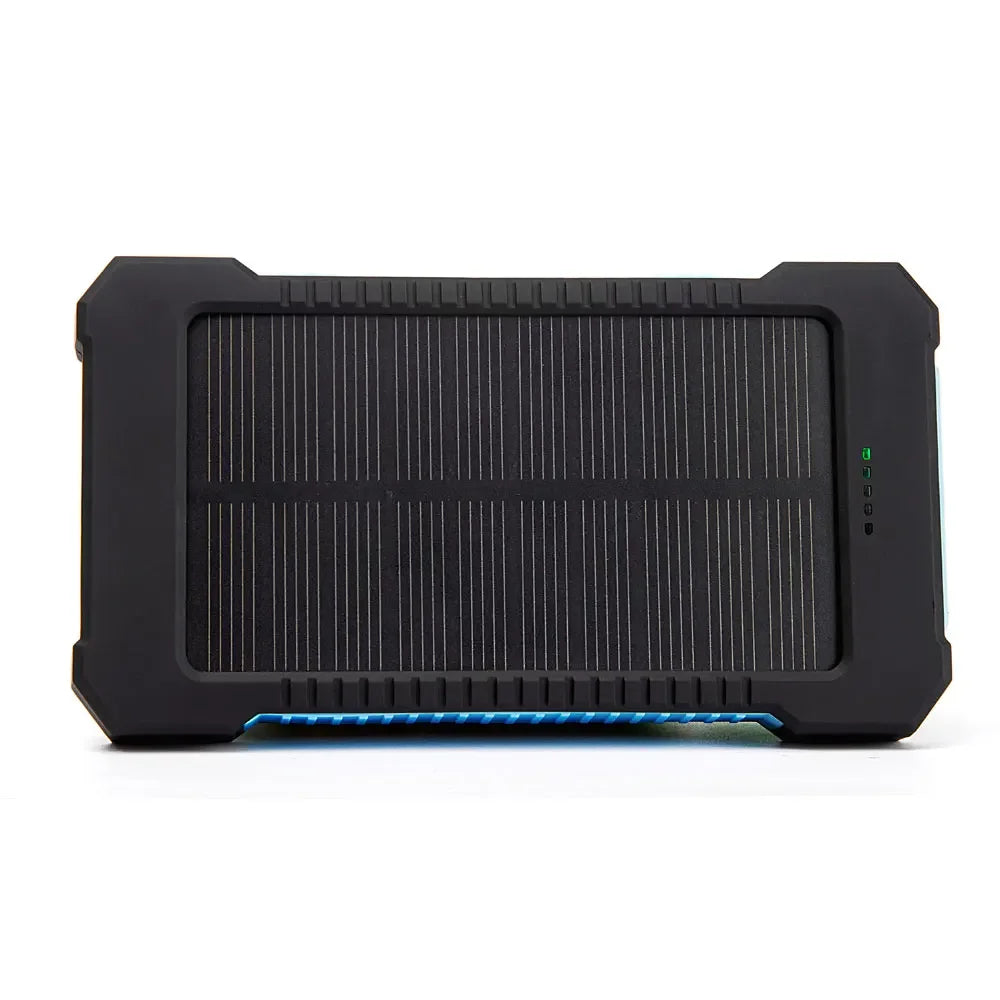 Powerbank Solaire 20000mAh, chargeur rapide avec lampe torche SOS, pour smartphone et Tablettes